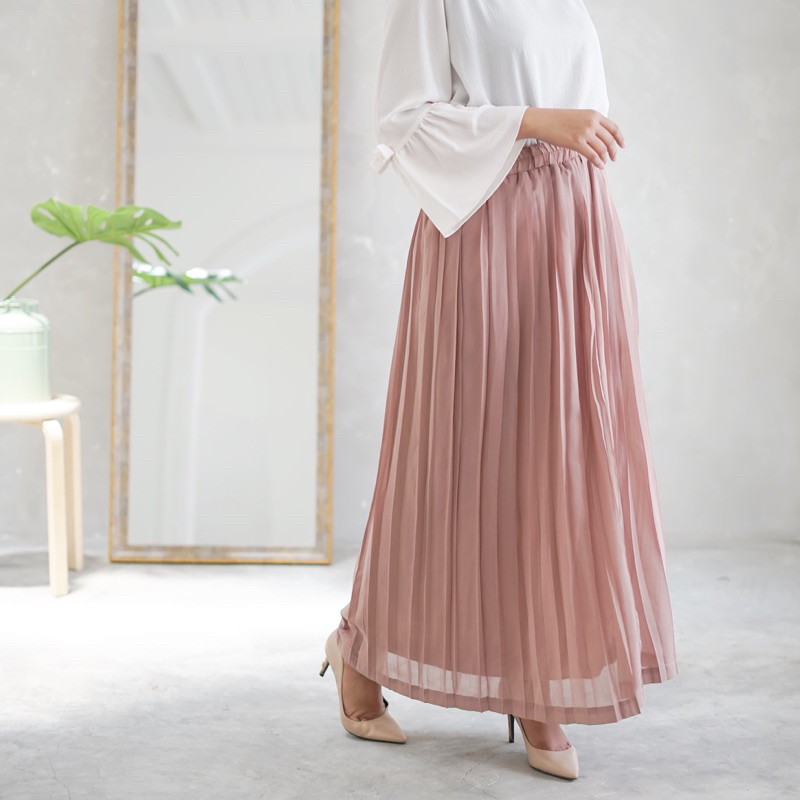 rok plisket sifon ceruti