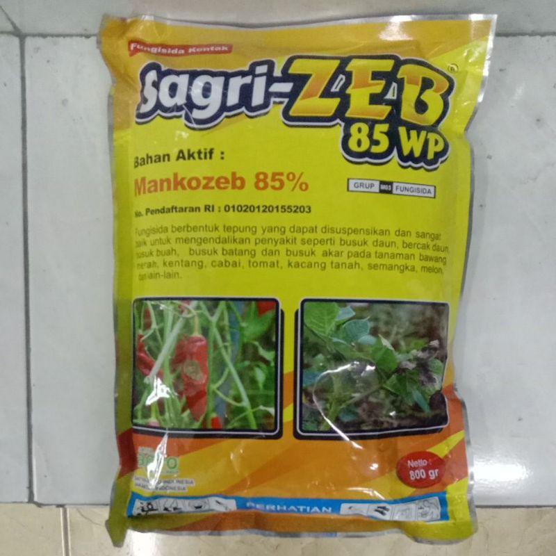 FUNGISIDA SAGRI-ZEB 85WP(Mankozeb 80%Kuning)