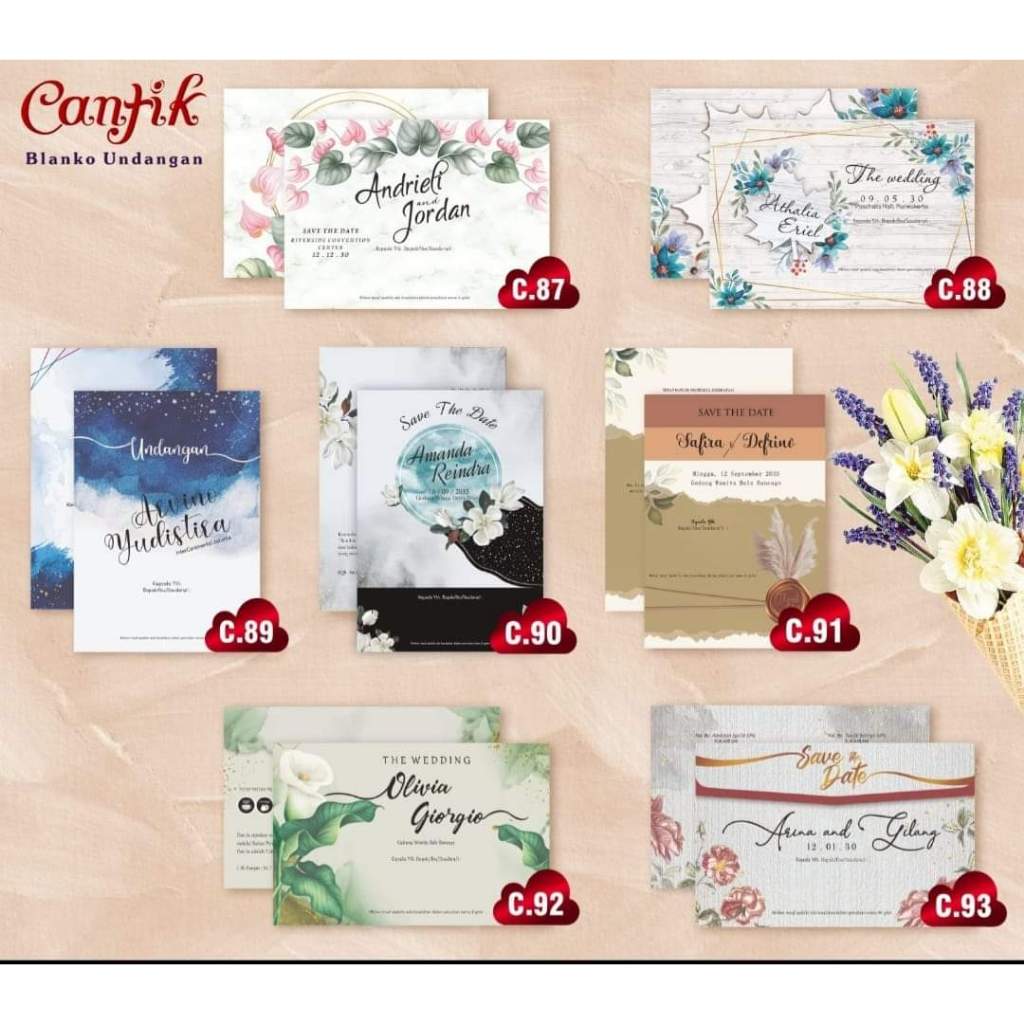 JAVASTORE | UNDANGAN BLANKO CANTIK