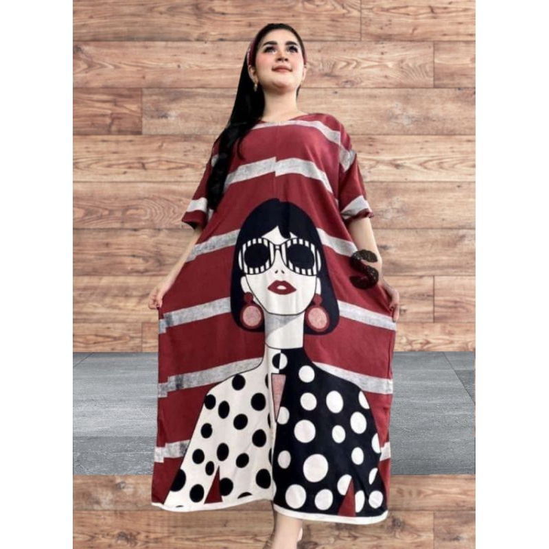 Daster Sleting Depan Ibu Muda Kekinian - Daster Viral Aneka Motif