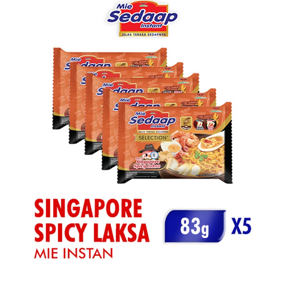 

DiSkon Sedaap Mie Instan Singapore Spicy Laksa Bag 83 gr x5