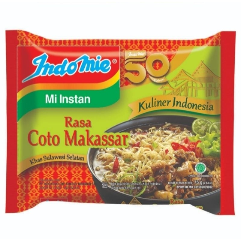 

Indomie Mie Instan Kuah Rasa Coto Makassar isi 75 gram Khas Sulawesi Selatan