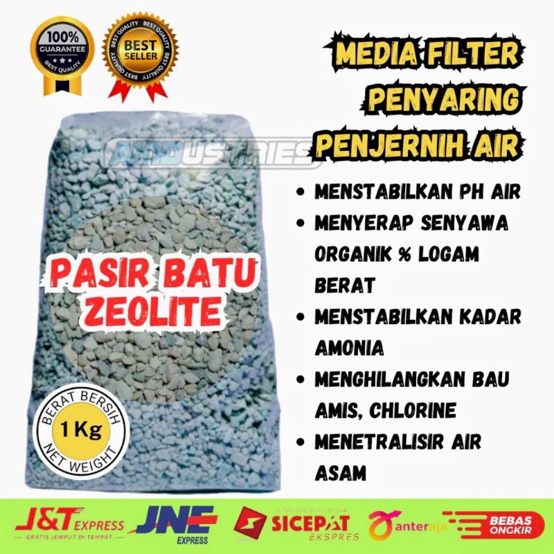 Pasir Batu Zeolite Media Filter Penjernih Penyaring Air Sumur Kolam Tanah Kualitas Terbaik Air Jerni