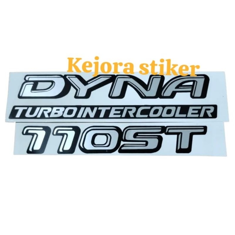 stiker mobil Dyna Turbo Intercooler 110ST/stiker mobil Dyna/ stiker depan mobil Dyna Turbo