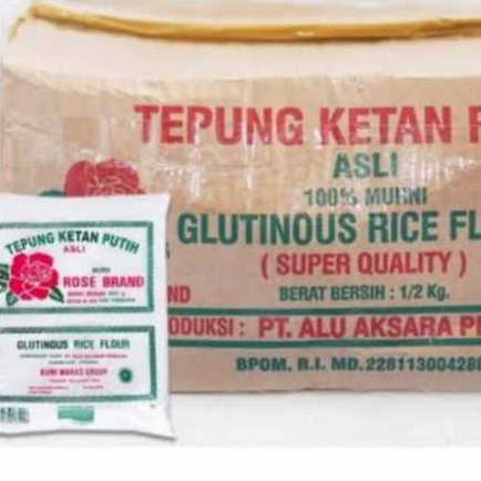 

tepung ketan putih rose brand 500gr (20x500gr)