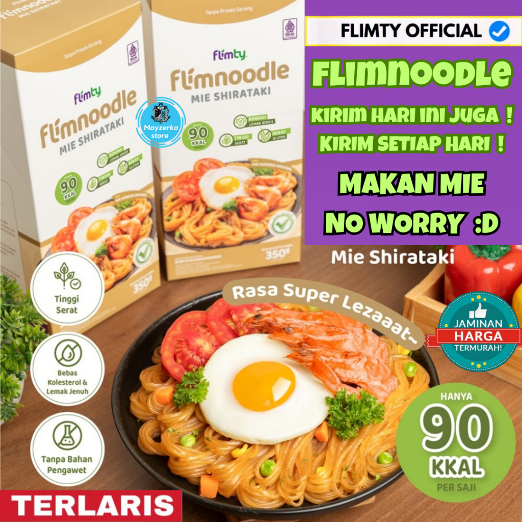 

Flimnoodle Mie Shirataki (Tanpa Proses Goreng) - 1 Box (isi 5 pcs)