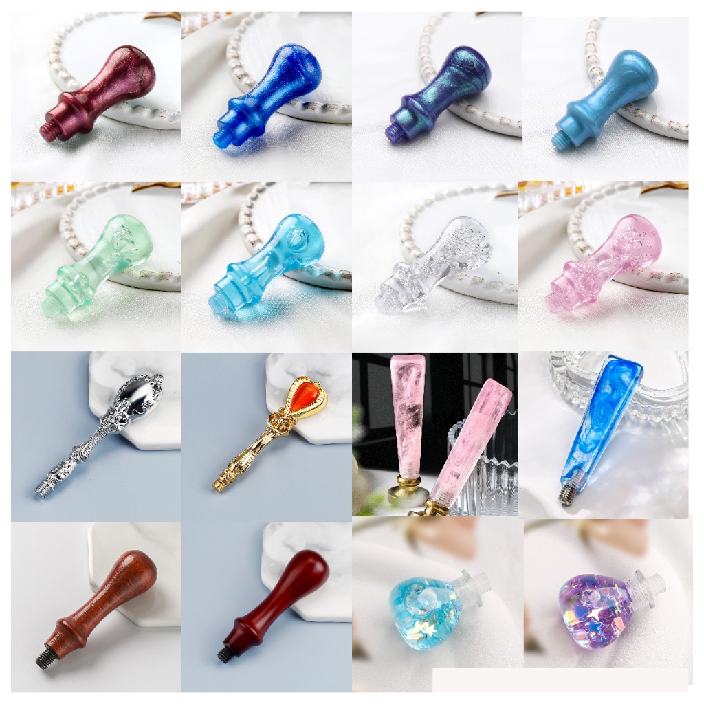 

[Nokai Space] READY Gagang Holder Wax Seal Estetik / Wax Seal Wooden Handle Holder Aesthetic Vintage Stamp Seal