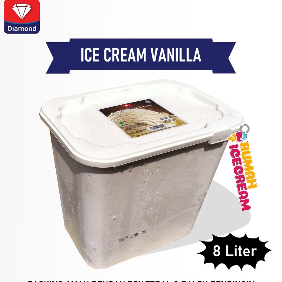 

JXDV4541 Ready Stok Ice Cream Vanilla 8 Liter Diamond