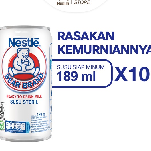 

KWMX6714 PROMO SALE BEAR BRAND Susu Kaleng Susu Beruang Susu Steril 189ml 1 pcs