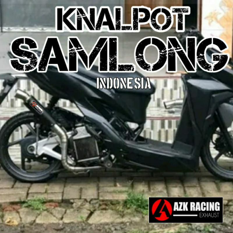 Knalpot Racing Vario 125/150 - Knalpot Samlong Honda Vario Click 125 150 Azk Racing