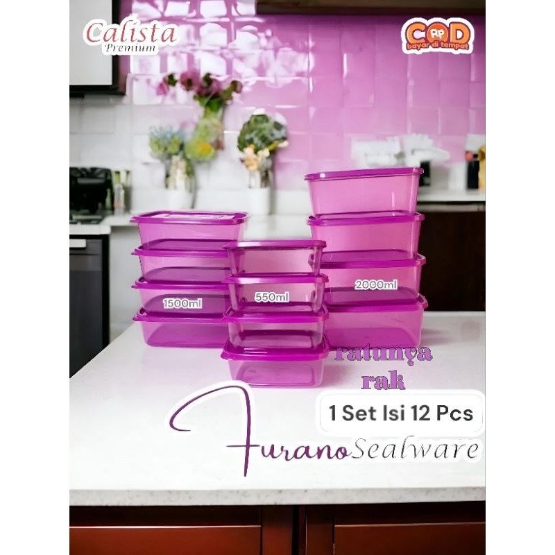 Calista Furano Sealware set isi 12pcs Food Container Plastik