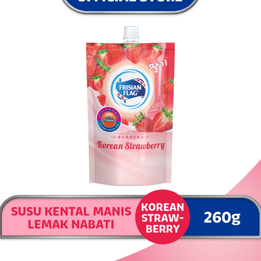 

PCRD593 D2289 Frisian Flag Bendera Kental Manis Korean Strawberry Pouch 26g