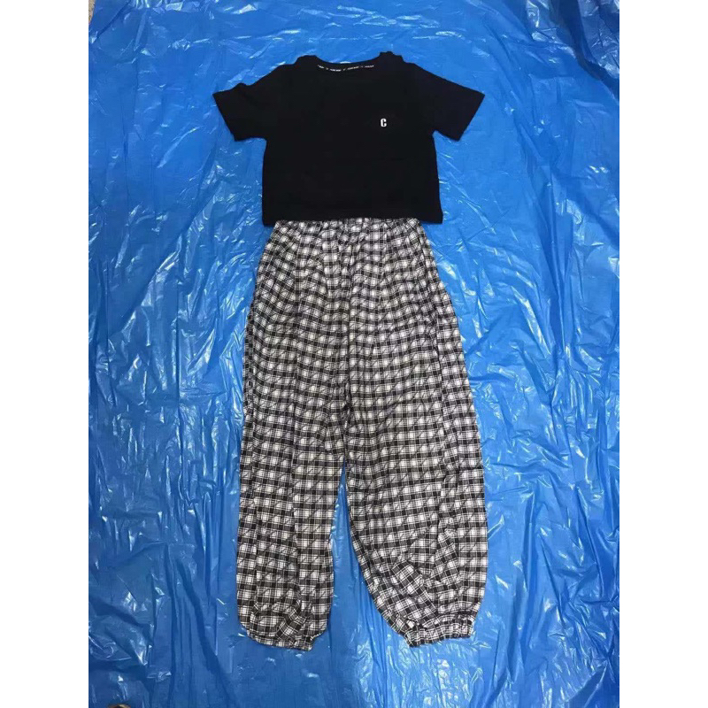 SETELAN CROP ANAK SIZE 150-160 IMPORT - STELAN JOGGER KOTAK ATASAN RAJUT 9-12 TAHUN - SET ANAK HONEY