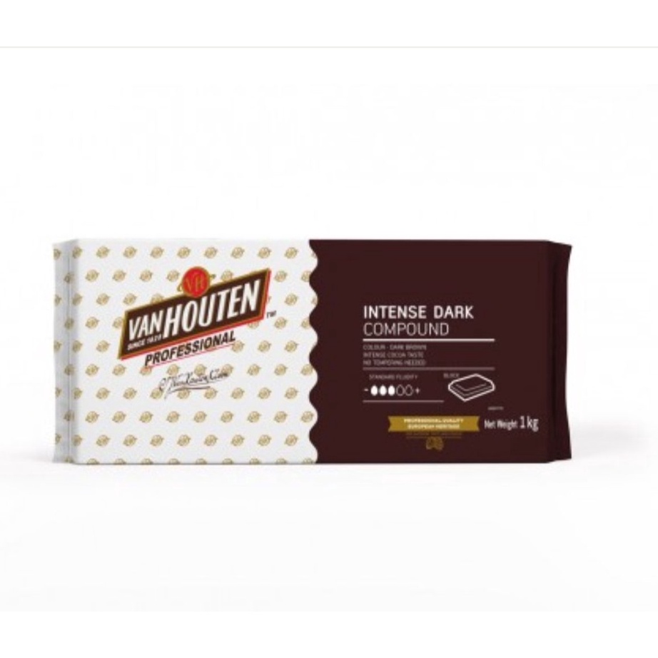 

XC26619 Van Houten Barry Callebaut Intense Dark Chocolate Compound Houten 1kg