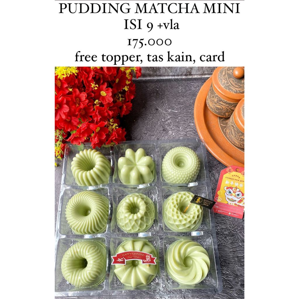 

Pudding Matcha Mini isi 9 / Paket Imlek / CNY Edition - READY