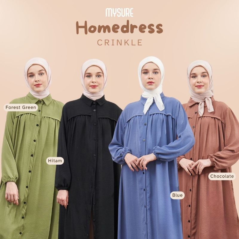 Homedress crinkle Mysure / Gamis crinkle premium mysure / Gamis crinkle premium