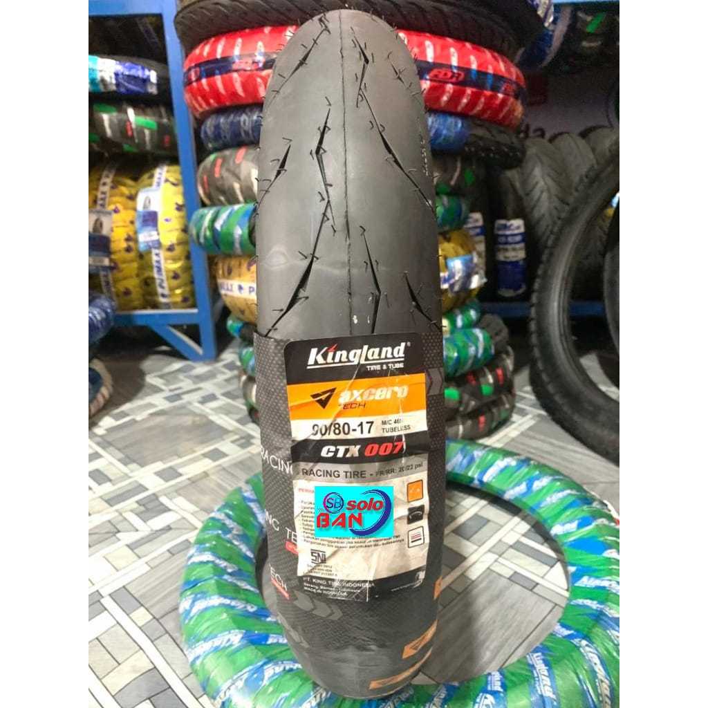 Ban Motor Kingland Axcero Tech 90/80-17 Ban Motor Ring 17 Tubeless ban luar 90/80-17 ban ring 17 an 