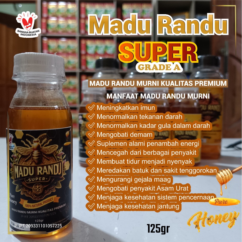 

Madu Randu Super Grade A Kualitas Premium 125gr - 300gr