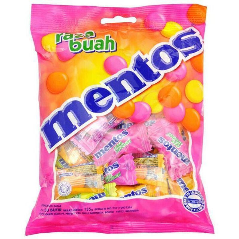 

permen mentos Fruity isi 50pc