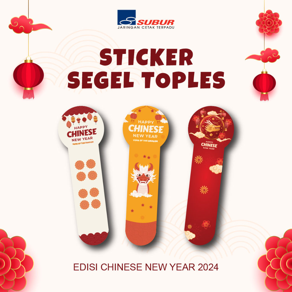 

STICKER BOTOL IMLEK TAHUN BARU CINA CHINESE NEW YEAR OF THE DRAGON MUDAH SOBEK SEAL BOTTLE