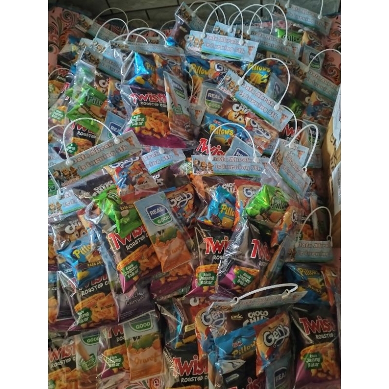 

paket tali label dan plastik kecuali snack
