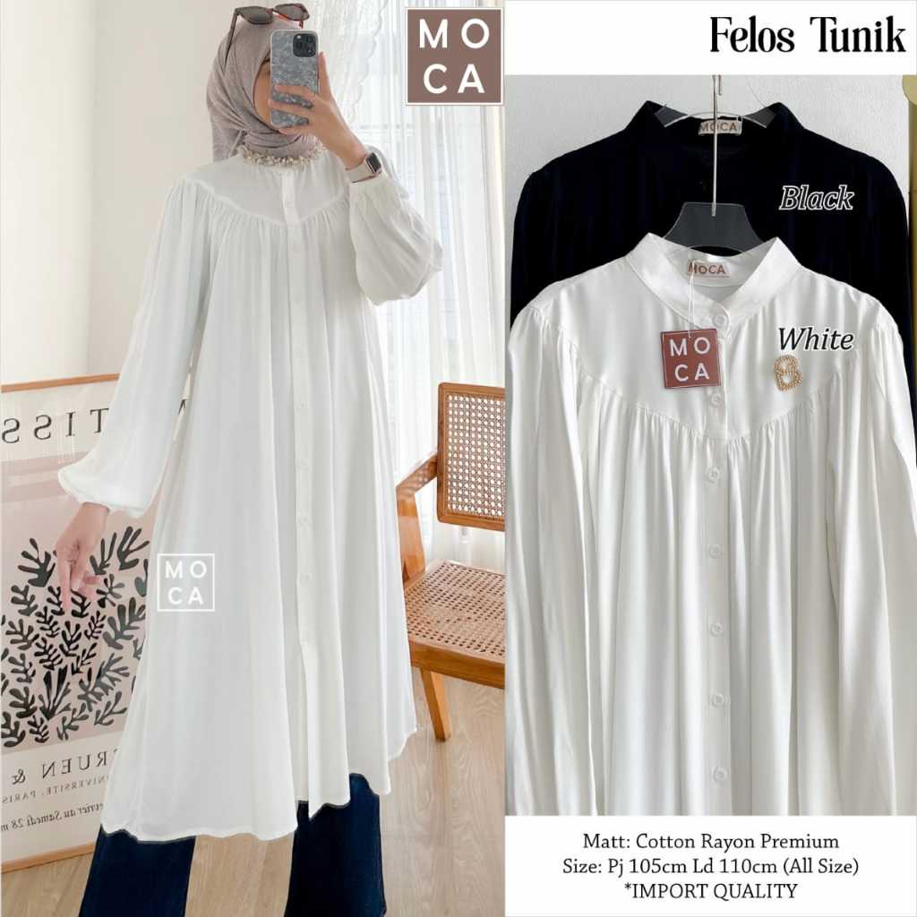 [ BAYAR DIRUMAH ] FELOS TUNIK KATUN RAYON ALL SIZE 1KG 2PCS