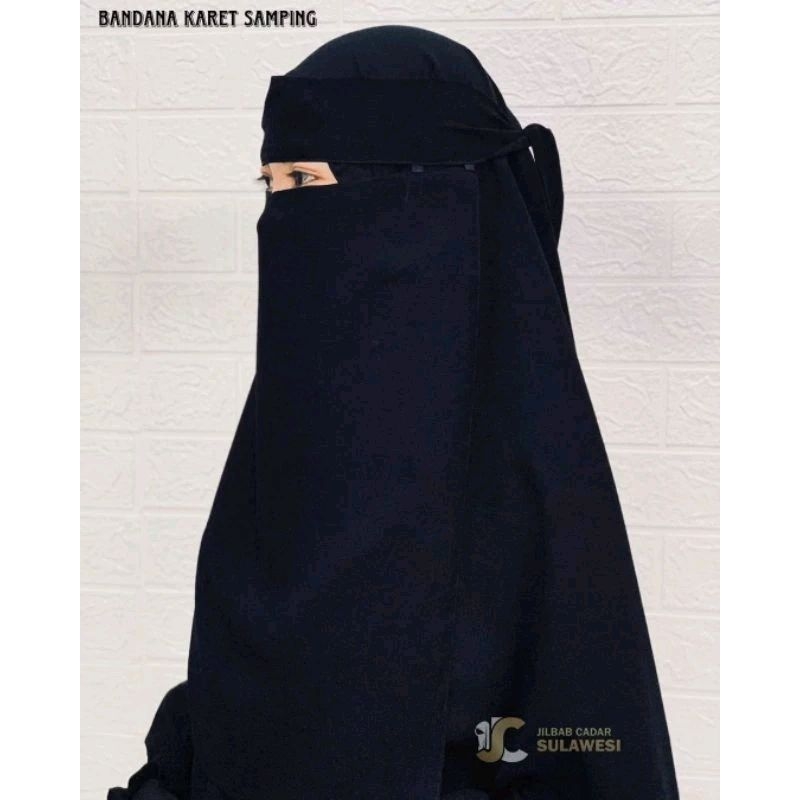 Cadar Bandana/Poni Karet Samping - bandana dewasa - cadar bandana poni sifon - cadar bandana poni - 