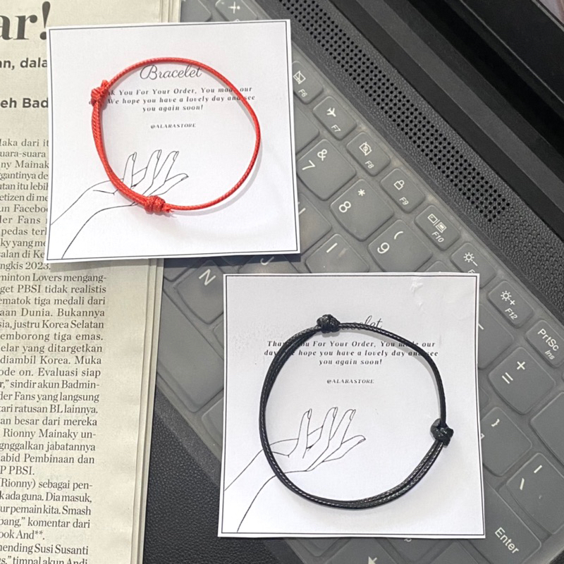 Gelang Polos | Gelang Hitam Polos | Gelang Korea | Gelang Pria Wanita | Gelang Waterproof