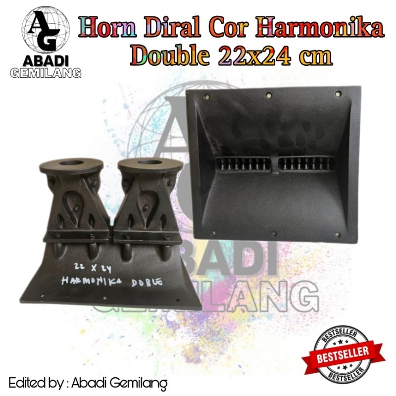 Horn Tweeter Diral Cor Harmonika Double 22x24 cm Multi Untuk Drat atau Baut