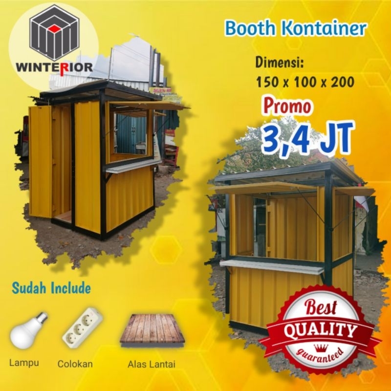Booth/ Booth Kontainer / Booth Bajaringan / Booth Container 150X100X200 / Booth Stand /Gerobak / Gerobak Kontainer / Gerobak Stand