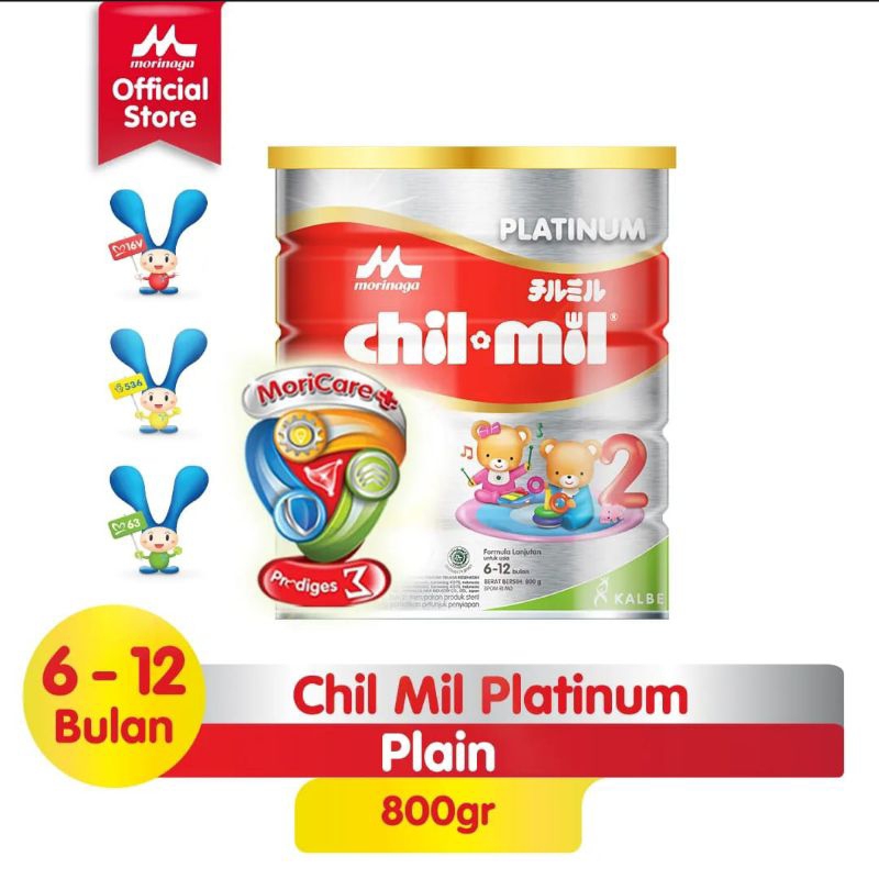 MORINAGA CHILMIL PLATINUM 800g SUSU FORMULA BAYI USIA 6-12 BULAN