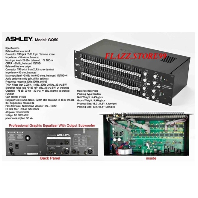 TERBARU Equalizer Ashley GQ 50 Original GQ 50 Equalozer EQ equalizer