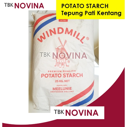 

[ 1 KG ] TEPUNG PATI KENTANG GLUTEN FREE / NON GMO / POTATO STARCH WINDMILL HALAL