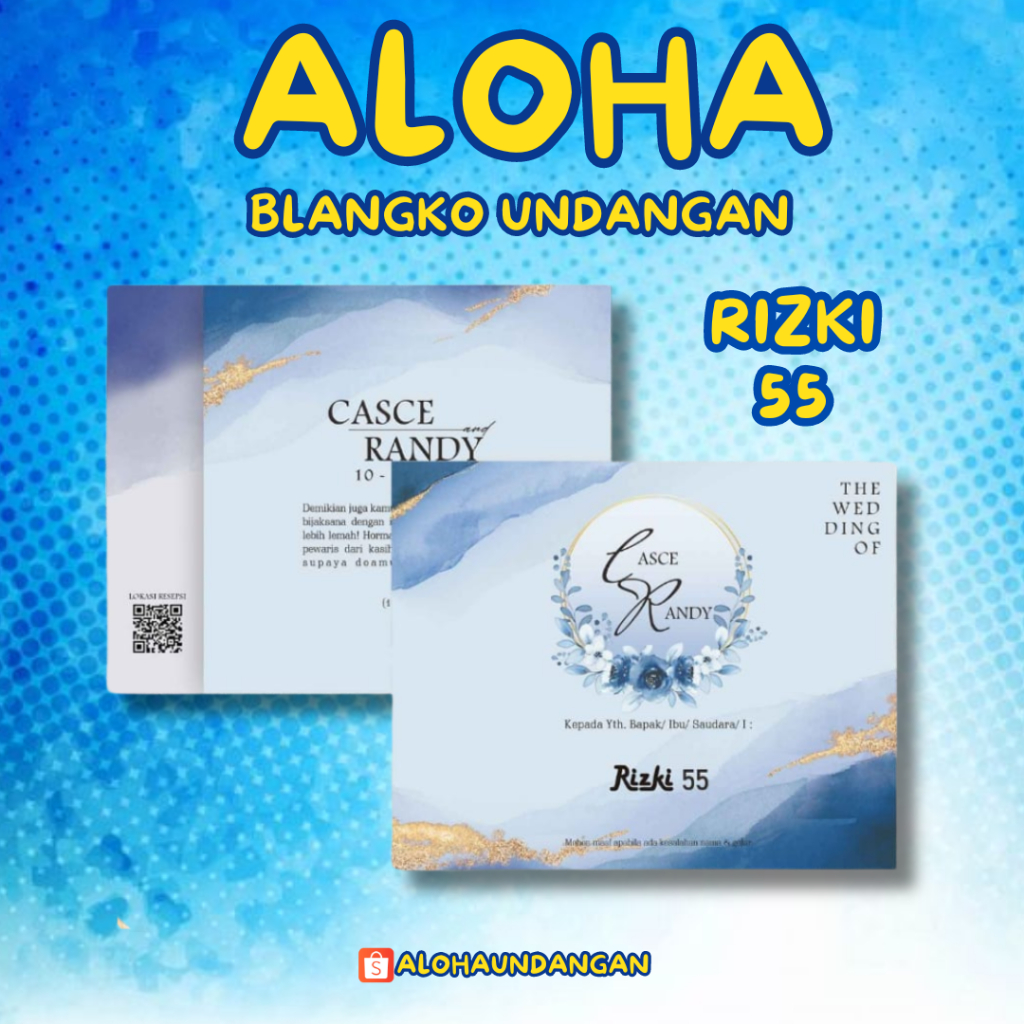 KERTAS UNDANGAN PERNIKAHAN KOSONG RIZKI 55 | KERTAS UNDANGAN NIKAH MURAH | KERTAS UNDANGAN KHITAN MU