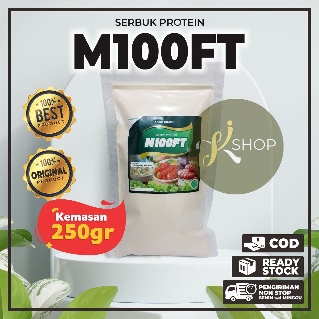 

250gr Serbuk Protein M100FT | Pengenyal & Pengering bakso, dimsum, siomay, pempek dll | Pengganti putih telur.