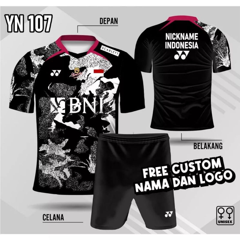 jersey set badminton bwf 2023 baju bulu tangkis bwf kaos olah raha badminton free custom nama
