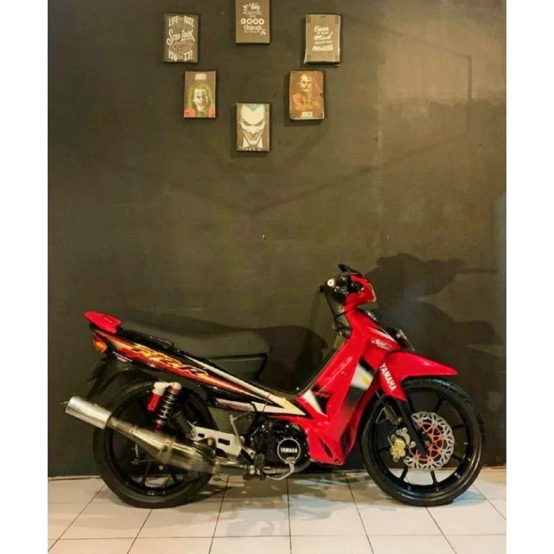 Striping lis sticker standar ORI yamaha fiz r 2003 sporty merah hitam stiker F1z R Merah Hitam 2003 