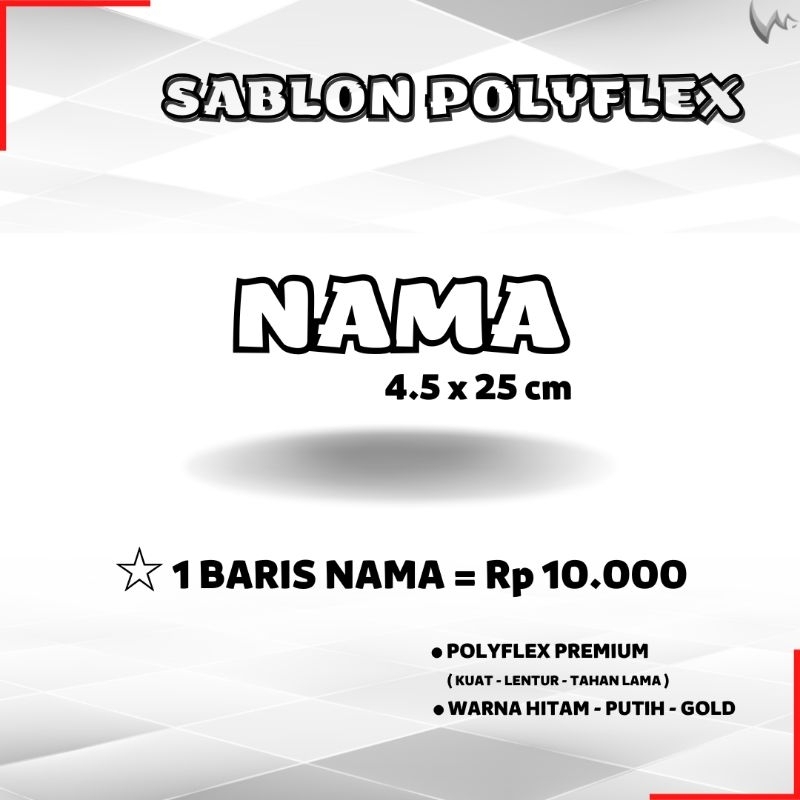 SB Sablon Polyflex Jasa Sablon Belum Termasuk Baju