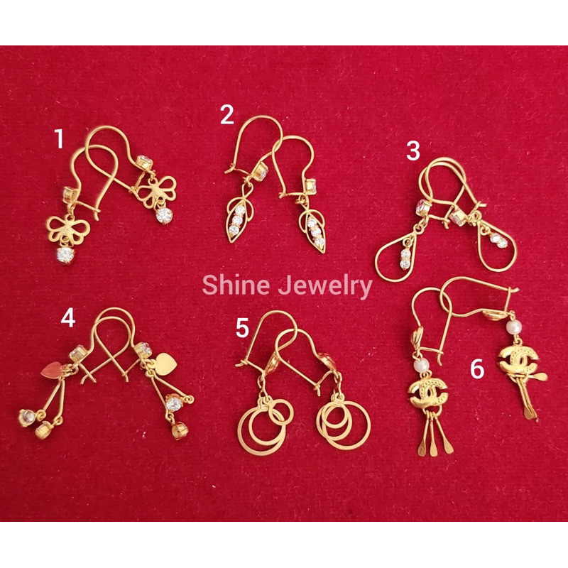 anting panjang satu gram emas muda