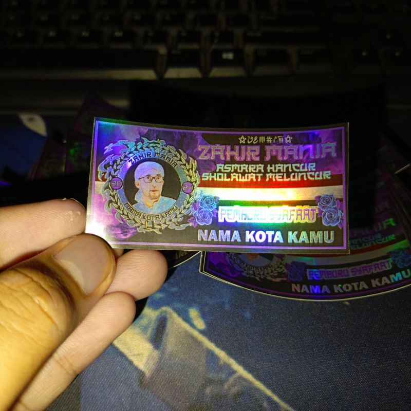 

(Minimal Order 10pcs) Stiker zahir Mania Hologram