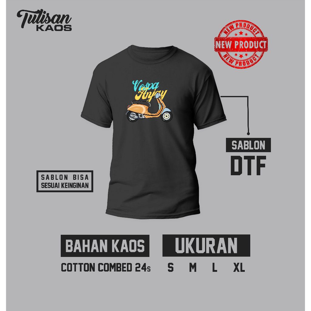 Kaos Vespa Matic (Custom Kaos)