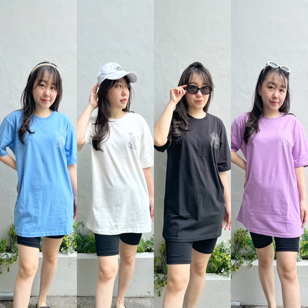 KAOS MLB UNISEX WANITA PRIA CEWEK COWOK PREMIUM SABLON KATUN OOTD JUMBO SIZE OVERSIZE