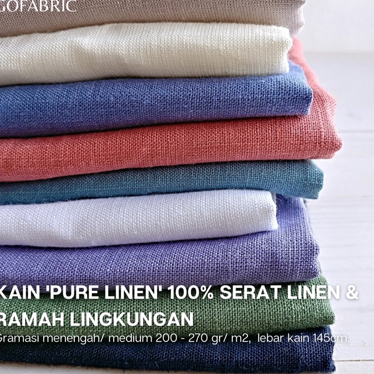Kain Linen Kain Pure Linen Kain Linen Polos Bahan Linen