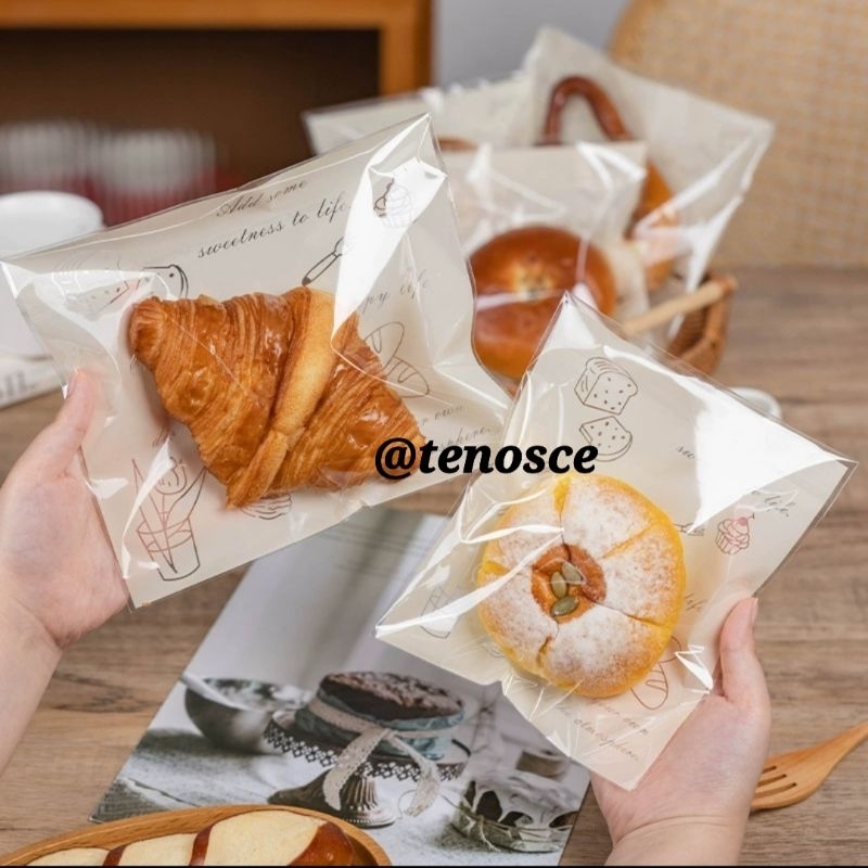 

Paper Bag Plastik Kantong Kertas Kemas Opp Lem Roti 14cm 15cm 20cmSobek Bulat Donat Kue Handmade Homemade Baking Bakery Hadiah Kado Hampers