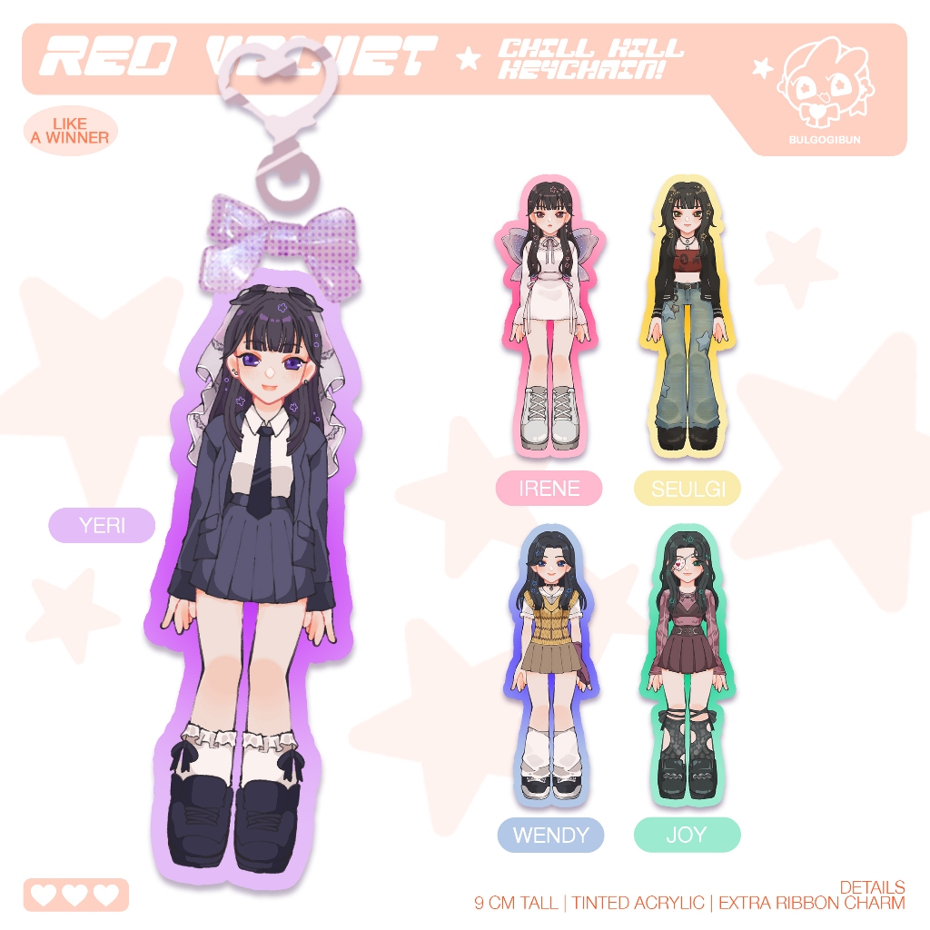RED VELVET CHILL KILL KEYCHAIN by bulgogibun