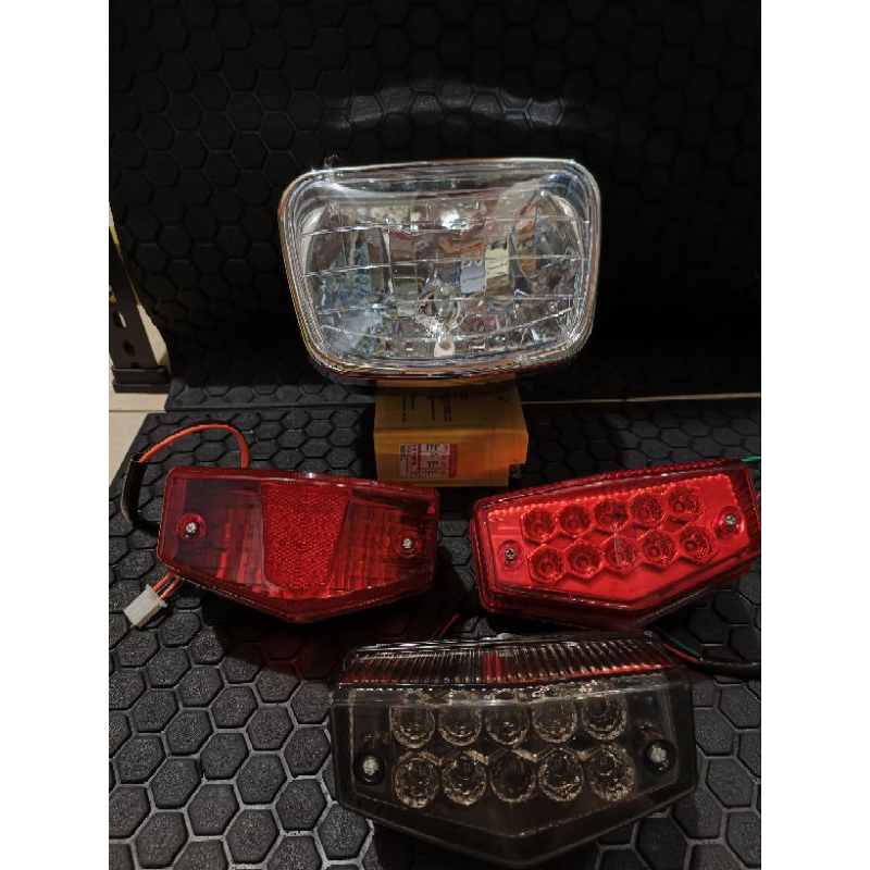 lampu depan rx king oval set lampu belakang led
