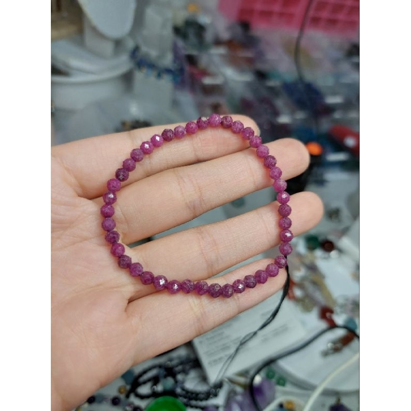 gelang crystal ruby asli uv reactive