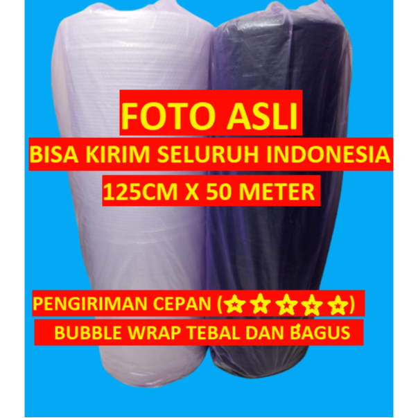 

BUBBLE WRAP HITAM / BENING 2KG UKURAN 125CM x 50M KHUSUS REGULER