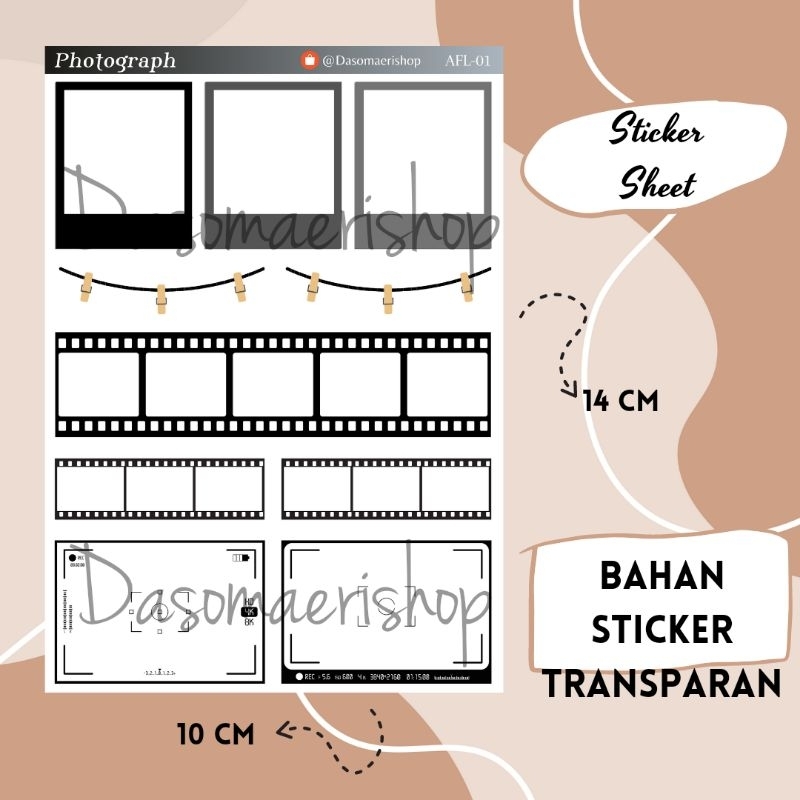 

Sticker Sheet Aesthetic Photograph Series Stiker Polaroid Frame Dekorasi Journaling Scrapbook Handmade by Dasomaerishop