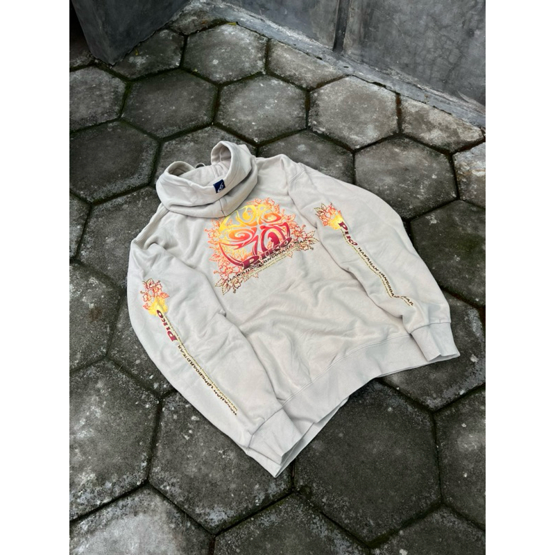 Hoodie PIKO HAWAIIAN LONGBOARD WEAR beige, hd piko